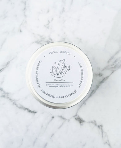 Paradise - travel tin Healing candle
